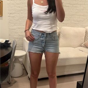 Light Blue Denim Shorts